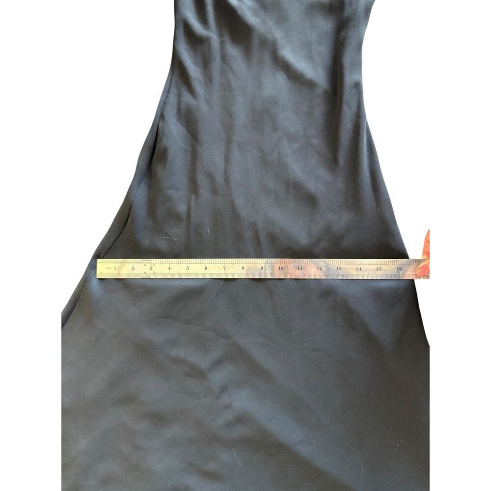 Y2K Geary Roark Kamisato Black Spaghetti Maxi Slip Dress Gown Whimsigoth Grunge - Picture 6 of 11